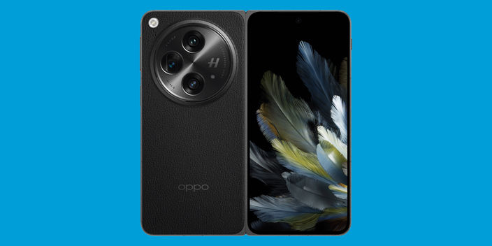 oppo n3 smartphone on a blue background